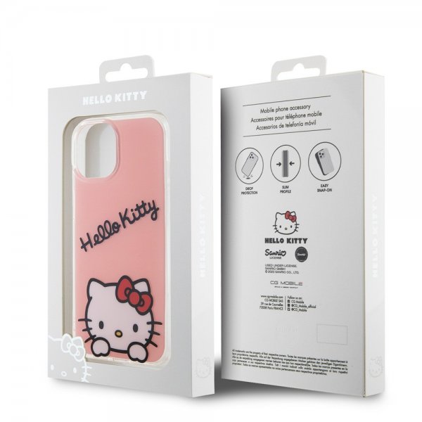 Hello Kitty iPhone 15 Cover Daydreaming Crossbody Pink