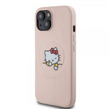Hello Kitty iPhone 15 Cover Debossed Logo MagSafe Pink