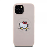 Hello Kitty iPhone 15 Cover Debossed Logo MagSafe Pink
