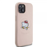 Hello Kitty iPhone 15 Cover Debossed Logo MagSafe Pink
