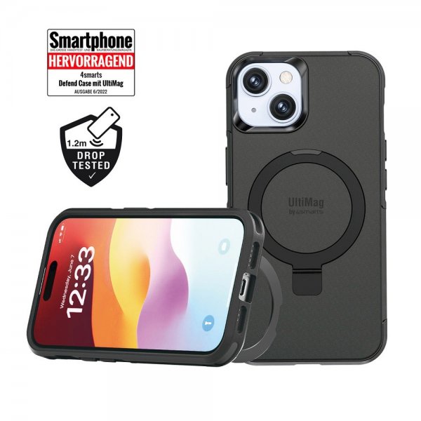 4smarts iPhone 15 Cover Defend Case Magic Stand MagSafe