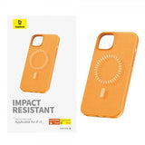 Baseus iPhone 15 Cover Faux Leather Series MagSafe Orange