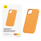 Baseus iPhone 15 Cover Faux Leather Series Orange