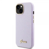 Guess iPhone 15 Cover Full Glitter Wrapped Lilac