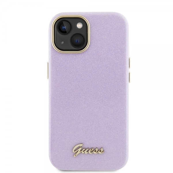 Guess iPhone 15 Cover Full Glitter Wrapped Lilac