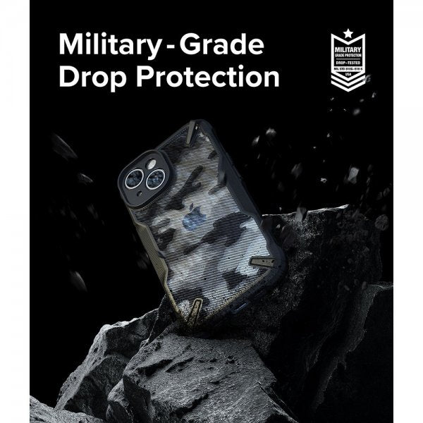 Ringke iPhone 15 Cover Fusion X Design Camo Black
