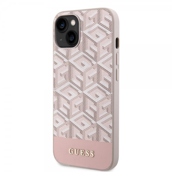 Guess iPhone 15 Cover G Cube MagSafe Rosa