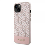 Guess iPhone 15 Cover G Cube MagSafe Rosa