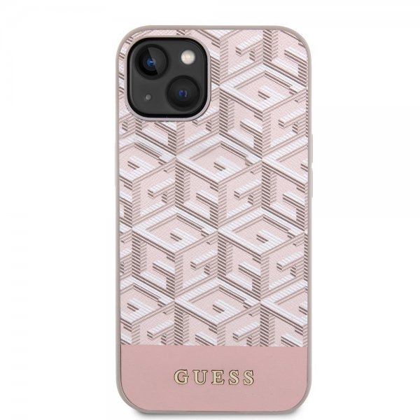 Guess iPhone 15 Cover G Cube MagSafe Rosa