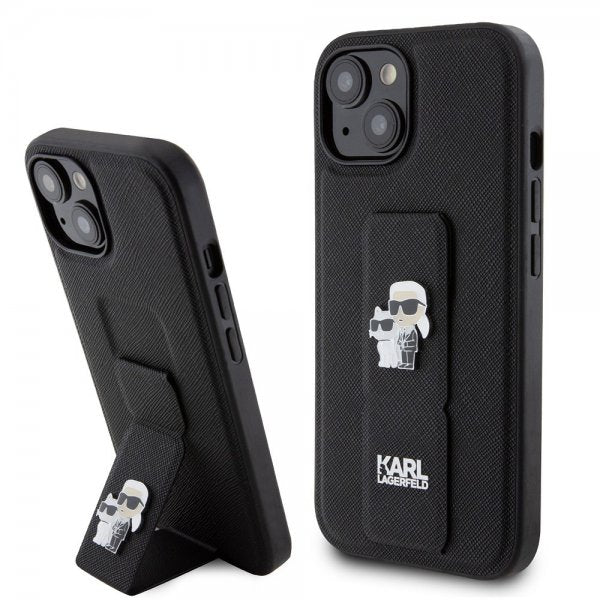 Karl Lagerfeld iPhone 15 Cover Grip Stand Function Sort
