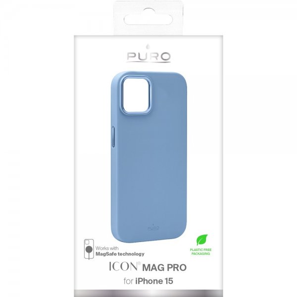 Puro iPhone 15 Cover ICON Mag Pro Blå