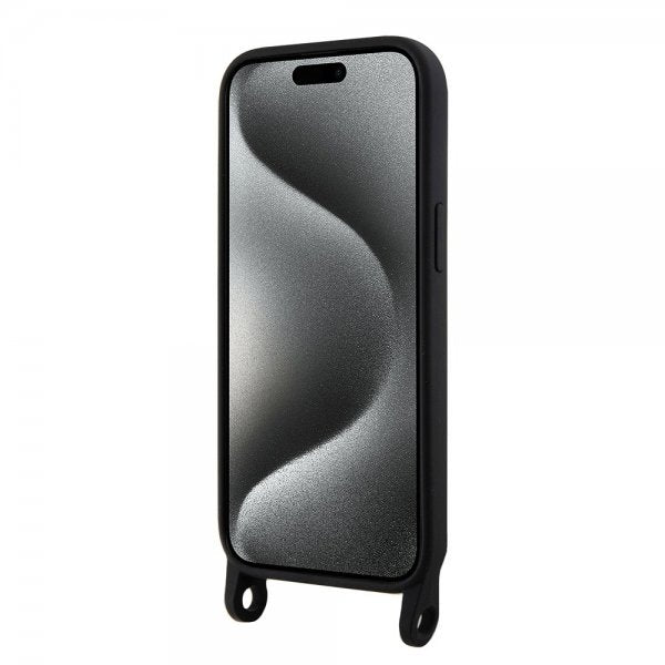 Karl Lagerfeld iPhone 15 Cover Ikonik Crossbody Sort