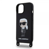 Karl Lagerfeld iPhone 15 Cover Ikonik Crossbody Sort