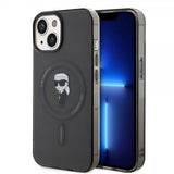 Karl Lagerfeld iPhone 15 Cover Ikonik MagSafe Sort
