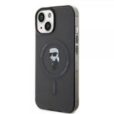 Karl Lagerfeld iPhone 15 Cover Ikonik MagSafe Sort