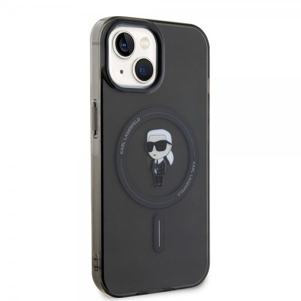 Karl Lagerfeld iPhone 15 Cover Ikonik MagSafe Sort