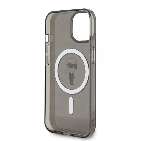 Karl Lagerfeld iPhone 15 Cover Ikonik MagSafe Sort