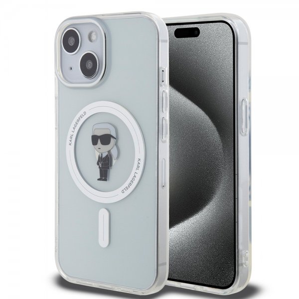 Karl Lagerfeld iPhone 15 Cover Ikonik MagSafe Transparent