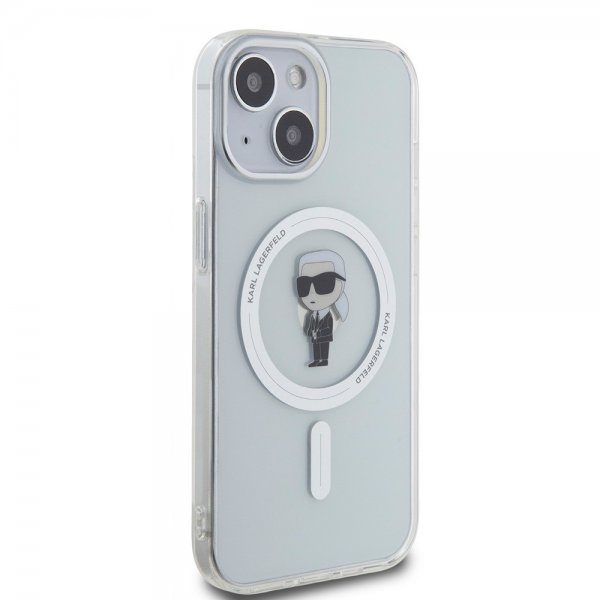 Karl Lagerfeld iPhone 15 Cover Ikonik MagSafe Transparent
