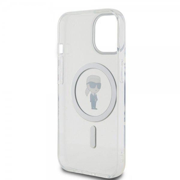 Karl Lagerfeld iPhone 15 Cover Ikonik MagSafe Transparent
