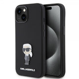 Karl Lagerfeld iPhone 15 Cover Ikonik Metal Pin Sort