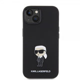 Karl Lagerfeld iPhone 15 Cover Ikonik Metal Pin Sort