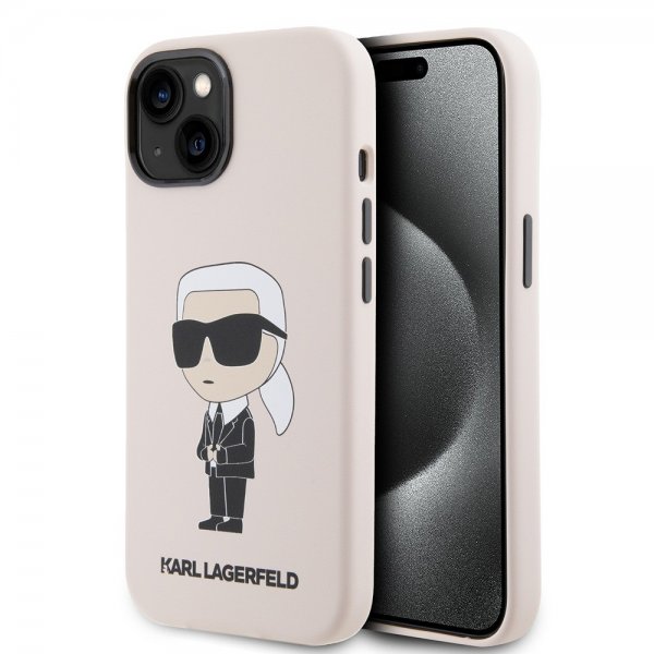 Karl Lagerfeld iPhone 15 Cover Ikonik NFT Rosa