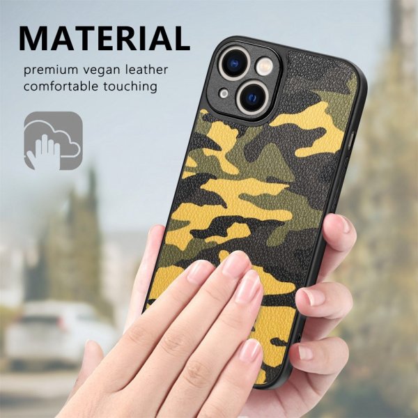 iPhone 15 Cover Camouflage Gul