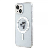 Karl Lagerfeld iPhone 15 Cover Karl & Choupette Glitter MagSafe Transparent