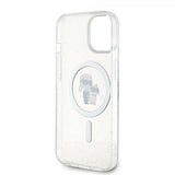 Karl Lagerfeld iPhone 15 Cover Karl & Choupette Glitter MagSafe Transparent