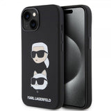 Karl Lagerfeld iPhone 15 Cover Karl & Choupette Sort