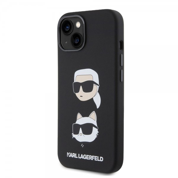 Karl Lagerfeld iPhone 15 Cover Karl & Choupette Sort