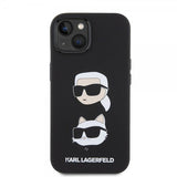 Karl Lagerfeld iPhone 15 Cover Karl & Choupette Sort