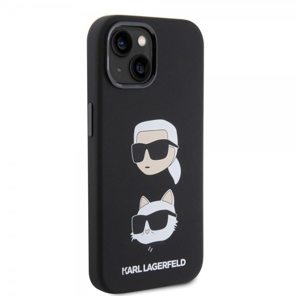 Karl Lagerfeld iPhone 15 Cover Karl & Choupette Sort