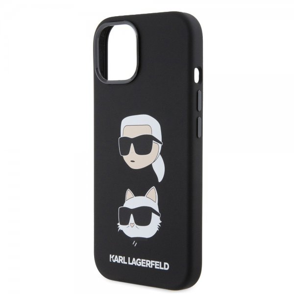 Karl Lagerfeld iPhone 15 Cover Karl & Choupette Sort