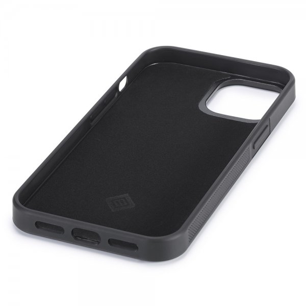 Lc.Imeeke iPhone 15 Cover Kulfibertekstur Rød Stribe Sort