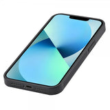 Lc.Imeeke iPhone 15 Cover Kulfibertekstur Rød Stribe Sort