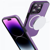 X-Level iPhone 15 Cover Kunstlæder MagSafe Lilla