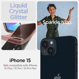 Spigen iPhone 15 Cover Liquid Crystal Glitter Rose Quartz