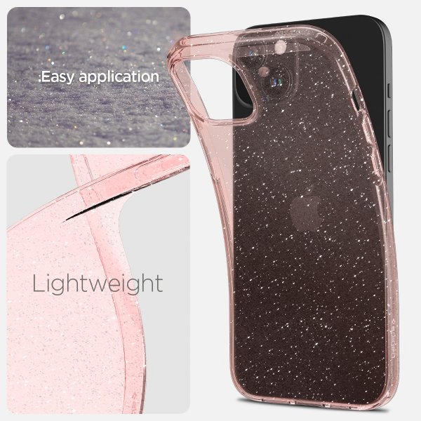Spigen iPhone 15 Cover Liquid Crystal Glitter Rose Quartz