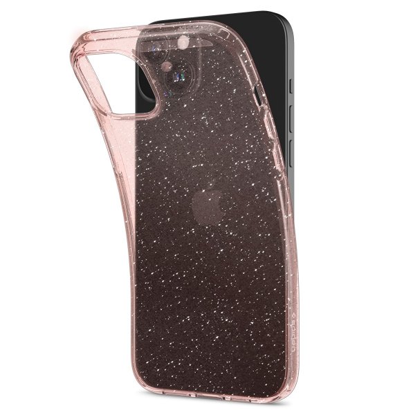 Spigen iPhone 15 Cover Liquid Crystal Glitter Rose Quartz