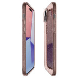 Spigen iPhone 15 Cover Liquid Crystal Glitter Rose Quartz