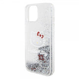 Hello Kitty iPhone 15 Cover Flydende Glitter Gennemsigtig