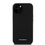 Karl Lagerfeld iPhone 15 Cover Liquid Silicone MagSafe Sort