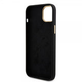 Guess iPhone 15 Cover Liquid Silicone Metal Logo Sort