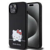 Hello Kitty iPhone 15 Cover Liquid Silikone Sort