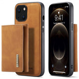 Dg.Ming iPhone 15 Cover M1 Series Aftagelig Kortholder Brun