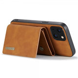 Dg.Ming iPhone 15 Cover M1 Series Aftagelig Kortholder Brun