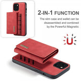 Dg.Ming iPhone 15 Cover M1 Series Aftagelig Kortholder Rød