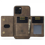Dg.Ming iPhone 15 Cover M2 Series Aftagelig Kortholder Kaffe